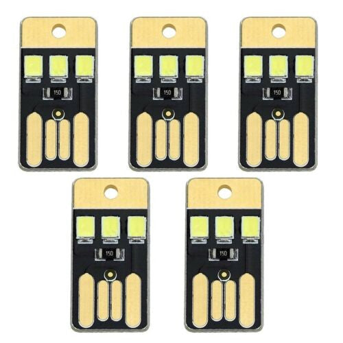 Lot de 5 Mini Lampe LED format clé USB porte clé Lumière blanche