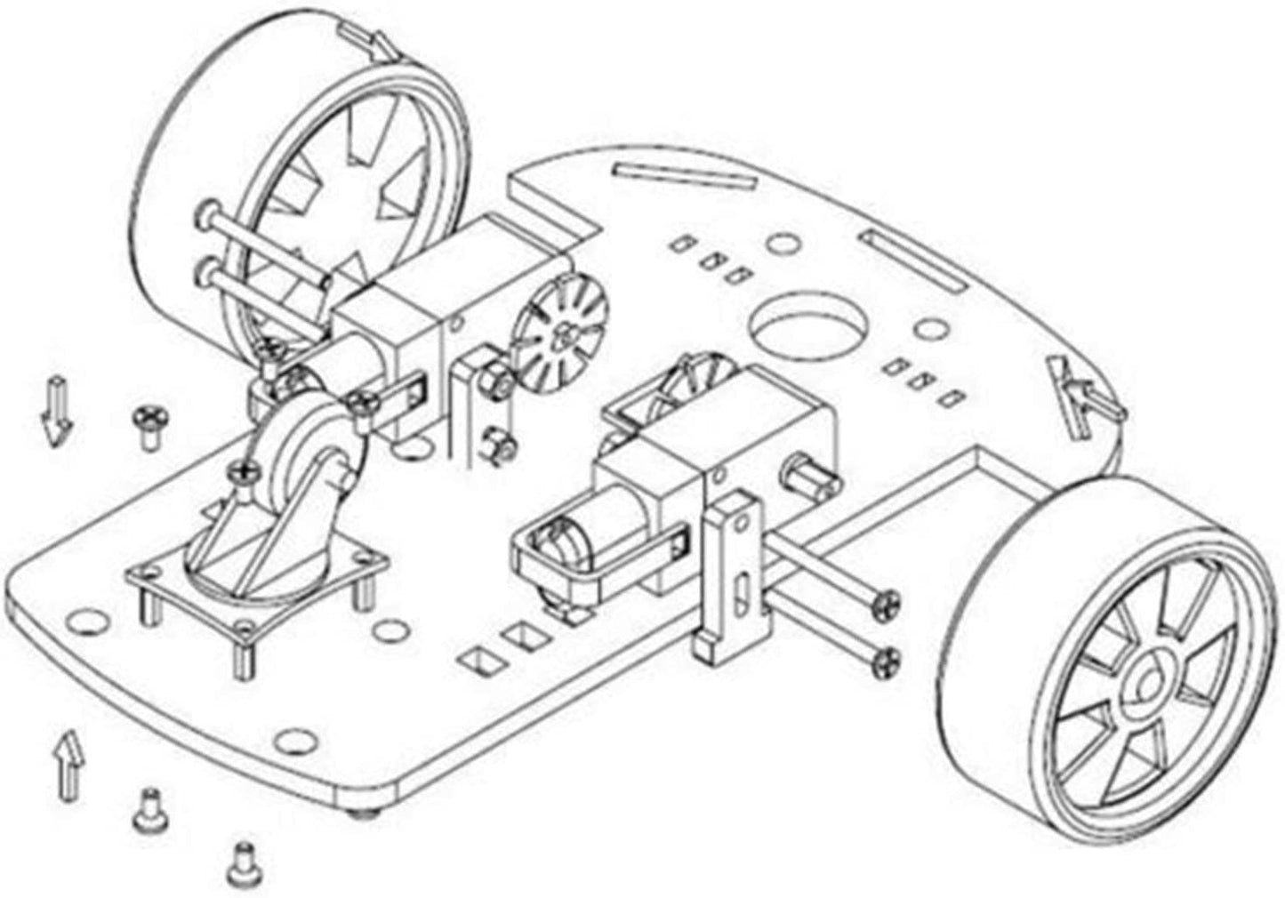 DIY 2WD Smart Robot Car Châssis Kit et Magnéto Vitesse Encoder