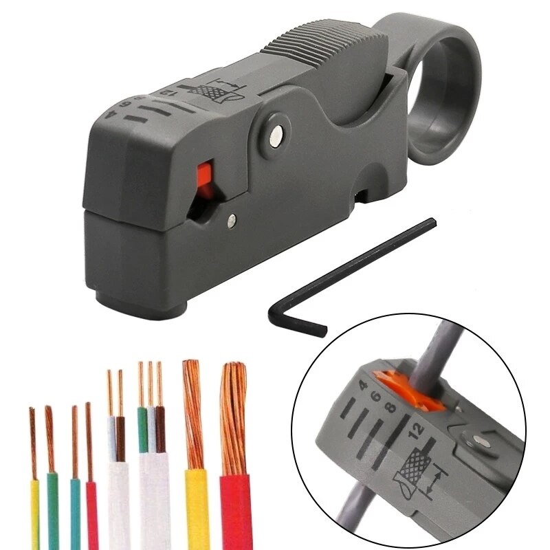 Pinces à dénuder automatiques - Outils de dénudage de fils et câbles avec couteau intégré - Pince à sertir pour câbles et outil de dénudage de câbles