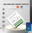 Commutateur intelligent wifi 16A, MINI Smart switch wifi, module commutateur, app Tuya SmartLife, compatible avec Alexa, Google Home