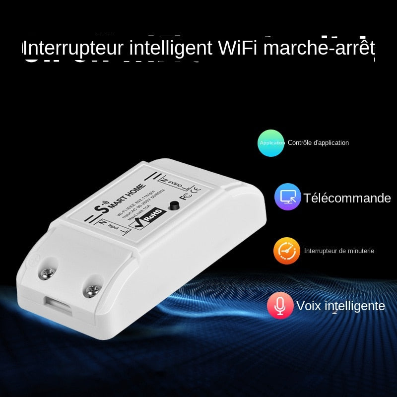Interrupteur Connecté WiFi,10A DIY Interrupteur Intelligent