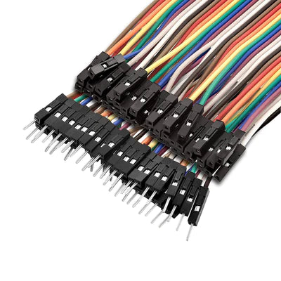 Jumper cable 3 x 40 pcs. each 20 cm M2M/ F2M / F2F compatible with Arduino and Raspberry Pi Breadboard